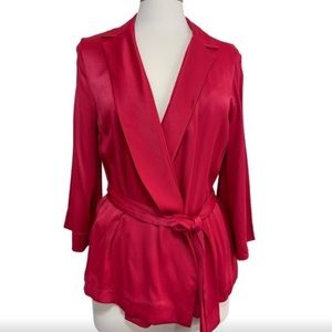 NWT Zara Woman Satin Wrap-Front Soft Blazer